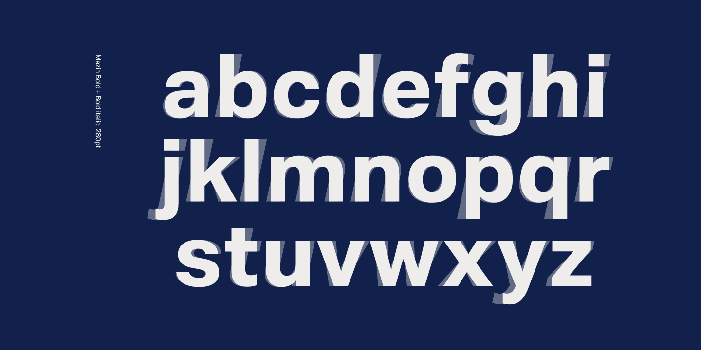 Mazin SemiBold Italic Font preview